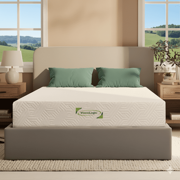 Viscologic Triumph 10 inch Gel Infused Foam Queen Mattress, Made in Canada Cool Sleep Firm Feel Mattress in a Box for Kids, Adults, CertiPUR-US®