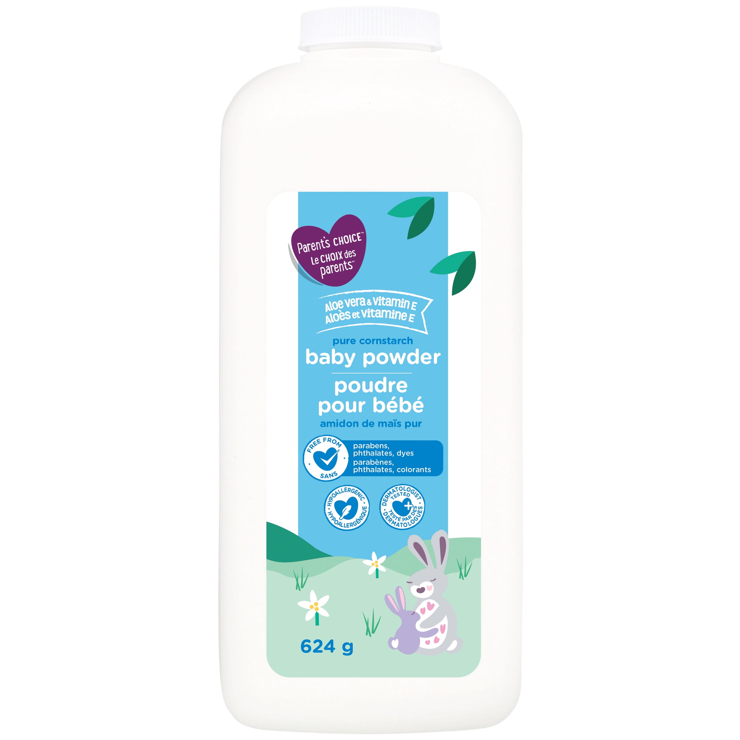 Parent's Choice Aloe Vera & Vitamin E Pure Cornstarch Baby Powder
