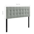 thumbnail image 3 of Modway Lily King Size Button Tufted Panel Headboard in Gray, 3 of 10