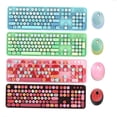 thumbnail image 2 of Mofii Sweet Keyboard Combo Mixed Color 2.4G Wireless Keyboard Set Circular Suspension Key for PC Laptop Blue, 2 of 7