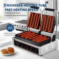 thumbnail image 1 of AKDSteel Commercial Panini Grill, 1800w Electric Sandwich Maker With 9"x9" Full Grooved Enamel Plate And Temp Control, 1 of 8