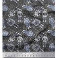 thumbnail image 1 of Soimoi Modal Satin Fabric Dot & Astronaut Galaxy Fabric Prints by Yard 42 Inch Wide, 1 of 1