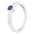 thumbnail image 2 of 925 Sterling Silver Simulated Amethyst Birthstone Ring For Little Girls Size 3, 2 of 4