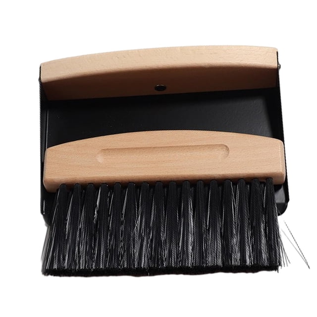 Lipstore Desktop Broom Dustpan Set Handy Multifunctional Portable Sweeping Brush for Home black PET bristles