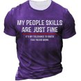 thumbnail image 1 of LUOGENLI T-shirts pour Homme pour Hommes T-Shirt d'Été à Manches Courtes Noir Col Rond Imitation Rue Hipster Ample Imprimé Chandail T-Shirt à Manches Courtes Violet TTTTG, 1 of 2