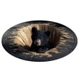 thumbnail image 1 of ERK 1Pcs Tapis Rond Animal 3D Grand Tapis de Salon Antitache Lavable Tapis de Sol Doux pour Sofa, 1 of 4