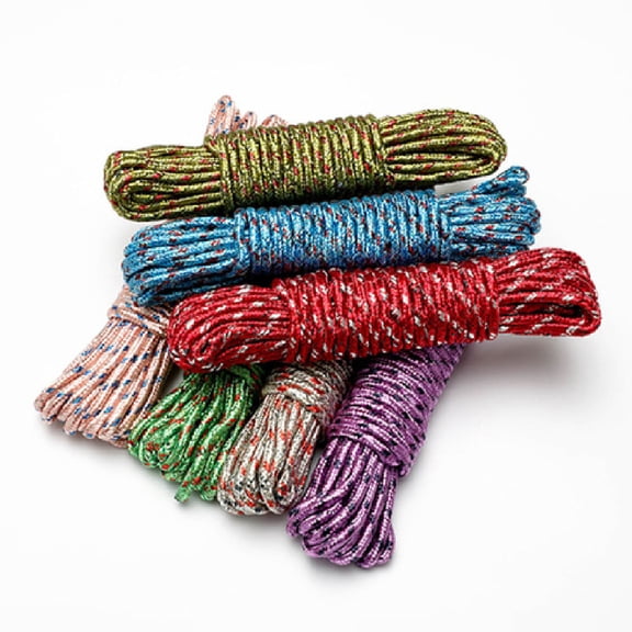 &Craft&Stationery Random Color Purpose Polyester Nylon Assorted Color Braided Ropes for DIY Projects and General Use 1 or 2 Nylon Rope