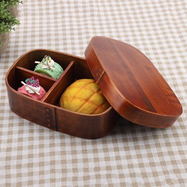 Boîte Bento, Boîte à Lunch Vintage en Bois Naturel Boîte Bento en Bois Boîte à Lunch en Bois Qualité Haut de Gamme