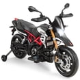 thumbnail image 4 of Gymax Moto pour Enfants 12 V sous Licence avec Phare et Roue d'Entraînement, Noire, 4 of 8
