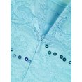 thumbnail image 3 of YONGHS Robe en Mousseline à Fleurs et Dentelle pour Grandes Filles, Formelle, Banquet, Concours, Mariage, Fête, Robe de Bal, Bleu Pâle 8, 3 of 6