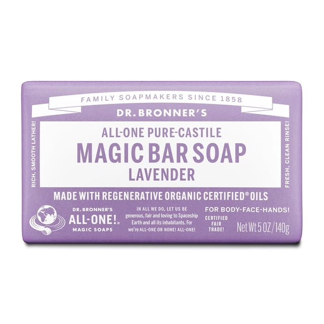 Dr. Bronner's Magic Soap Organic Lavender Bar Soap 140g