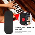 thumbnail image 4 of Professional 10pcs Piano Tuning Kit Professional Tuning Tools Set Tuning Wrench Long Handle Tuning Wrench Rubber Mutes Temperament Felt Strip Fork for Piano Tuner with Bag, 4 of 7