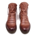 thumbnail image 3 of Woobling Men Non Slip Bootie Shoes Work Side Zip Casual Leather Boot Brown 9.5, 3 of 9
