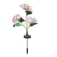 thumbnail image 2 of Wzzjkit Solar Powered Three Headed Embroidered Simulation Flower Lamp for Outdoor Courtyard Decoration Floor Lamp, 2 of 5