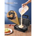 thumbnail image 5 of HOUSNAT 3 in 1 Sandwich Maker, Waffle Maker with Removable Plates, 1200W Panini Press with Interchangeable Non-Stick Plates, Indicator Lights, 5-gear Temperature Control, Silver/Black, 5 of 5