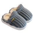 thumbnail image 2 of RXIRUCGD Winter Children Add Plush Non-slip Keep Warm Home Cotton Slippers( Gray, Size:30 ), 2 of 8