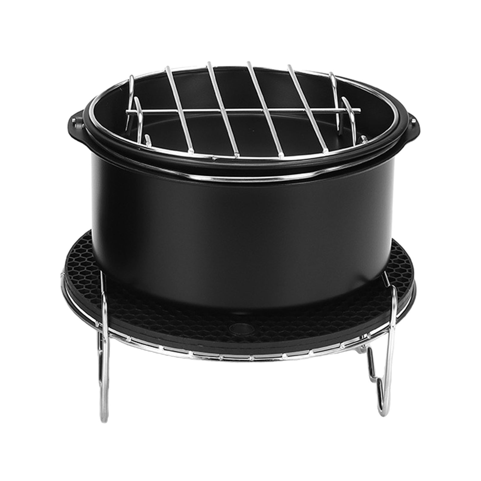simhoa Dovewill 6 Inches Air Fryer Accs Including Cake Barrel,Baking Dish Pan,Grill,Pot