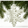 thumbnail image 3 of Holiday Time, 3D White Snowflake Christmas Ornament, 3 of 3