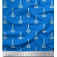 thumbnail image 1 of Soimoi Rayon Fabric Leaves & Floral Block Fabric Prints by Yard 56 Inch Wide, 1 of 3