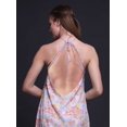 thumbnail image 2 of Bimba Robe Décontractée Oiseau Longue Dos Nu à Col Licou pour Femme Robe de Plage Imprimée - Moyen, 2 of 6
