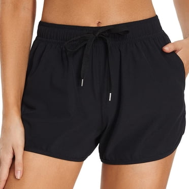 2025 Women's Swim Shorts with Pockets High Waisted Board Swimsuit Bathing Shorts Bathing Swim Pants for Babies Suit Bottom Shorts Swimsuit Bottom Wide Elastic Band Sports Yoga Shorts