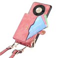 thumbnail image 3 of Crossbody Phone Case Wallet with Detachable Strap for Honor X9B Shockproof Cover Pink, 3 of 5