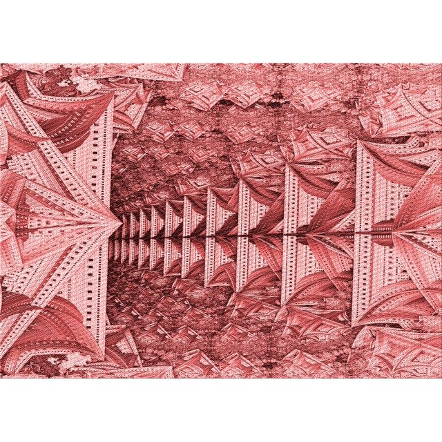 Ahgly Company Tapis d'Intérieur Rectangulaires Transitionnels Rouges Lavables à la Machine, 8 Pieds x 12 Pieds