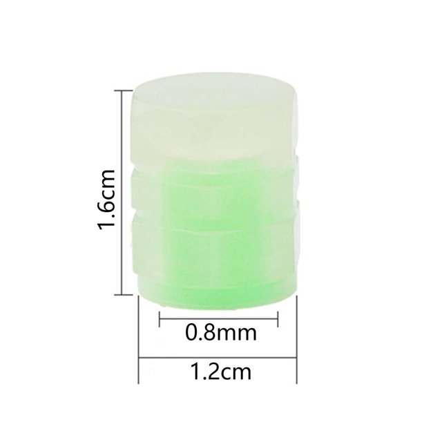 Ensemble de 4 Couvercles de Tige de Valve de Pneu Lumineux Accessoires de Pneus Verts