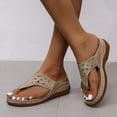 thumbnail image 1 of LSLJS Sandales à Plateforme pour Femmes Flip Flops Décontractées à entre-Doigts à Enfiler Confort Antidérapantes Pantoufles d'Été de Plage, 1 of 6