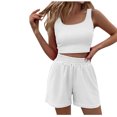 thumbnail image 1 of Birdeem Womens Spring and Summer Solid Tank Top Shorts Two Piece Casual Home Set, 1 of 9