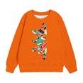 thumbnail image 4 of Dadaria Hauts pour Enfants Chemise Orange T-Shirt à Manches Longues T-Shirt Col Ras du Cou Tee Matières Chandail d'Été Blouses 9 Ans, 4 of 4