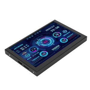 PC CPU Moniteur de données Mini ITX PC Cas Moniror USB TYPE C Horizontal Vertical Switching Energy Saving Thèmes sélectionnables pour Office