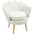 thumbnail image 1 of HOMCOM Modern Accent Chair Velvet Fabric Leisure Club Chair with Gold Legs, 1 of 10