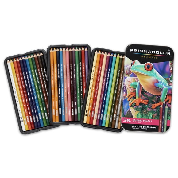 Prismacolor Crayons de Couleur Premier, Noyau Souple, Couleurs Assorties, 36 Unités - Durables, Vibrants, Ultra-Lisses, Coloriage pour Adultes, Dessin, Croquis, Arts et Artisanat