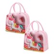 thumbnail image 1 of Oleegame 2 Pcs Sac de Rangement pour Produits à Main Sac Isolé Sac pour Boîte à Lunch Sac à Lunch Chiot Brun (Isolation 3D) Rose, 1 of 9