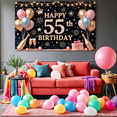 thumbnail image 2 of Decorative Design Birthday Party Banner Celebration Backdrop for Birthday Party Indoor Decoration Photo Shoot, 2 of 5