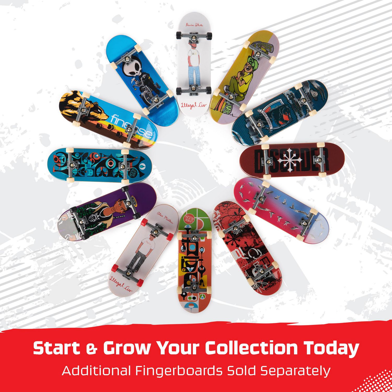 Tech Deck, Ultra DLX Fingerboard 4-Pack, Real Skateboards, Collectible and Customizable Mini Skateboards, Kids Toys for Ages 6 and up