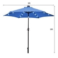 thumbnail image 2 of Gymax 9 ft Patio Table Market Umbrella Yard Outdoor w/ Solar LED Lights Blue, 2 of 8
