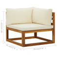 thumbnail image 4 of vidaXL Sectional Corner Sofas 2 pcs with Cushions Cream White, 4 of 5