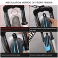 thumbnail image 2 of Labymos Adjustable Road Mountain Bike Bicycle Cycling Tire Front/Rear Mud Guards Mudguard Fenders Set, 2 of 7