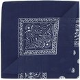 thumbnail image 3 of 3 Pieces Bandana Headscarf Neckerchief Nicki Scarf Biker Cloth Motorcycle Cloth Different Colors Paisley Pattern, Navy Blue, 3 of 4