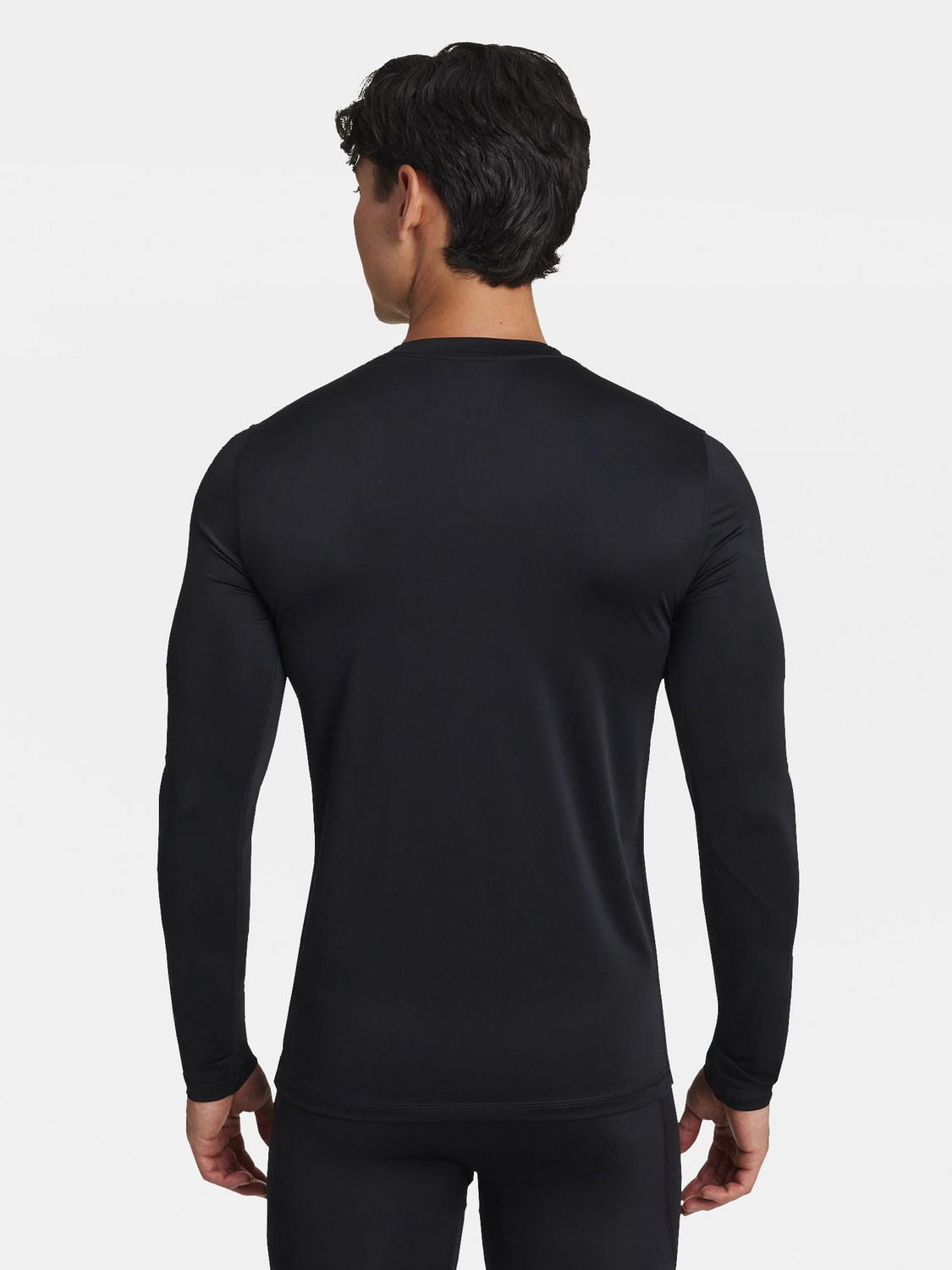 Reebok Haut de compression à manches longues et col rond pour homme