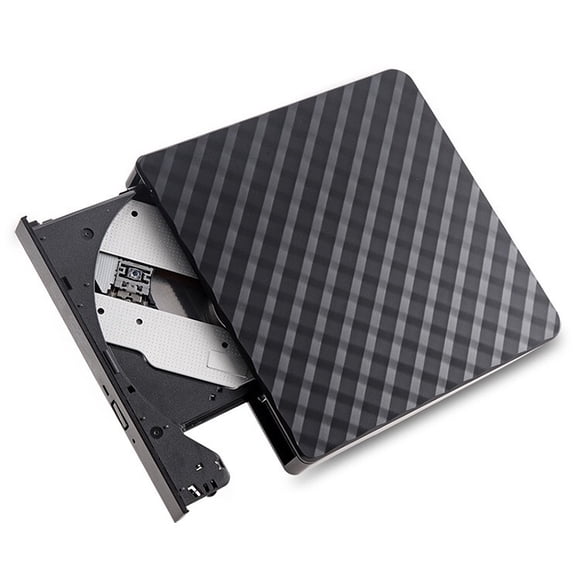 USB3.0 External Optical Drive DVD Burner Recorder CD Player Support One-key Recording Wide Application Black