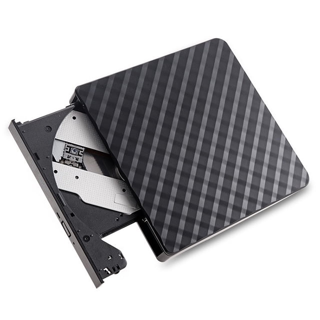 yeacher External USB 3.0 DVD Burner with High-Speed Writing, Black ABS Shell, 8MB Cache, Supports DVD/CD Formats, Compact Design for PC/Laptop