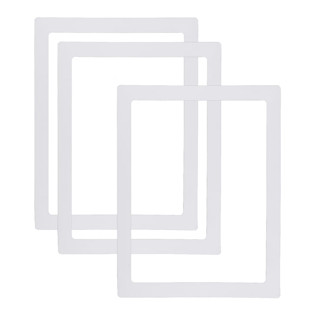 Unique Bargains Cadre Photo Magnétique 8x10, 3 Pcs Cadre Magnétique Cadres Photo Magnétiques Réutilisables pour Réfrigérateur, Blanc