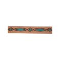 thumbnail image 2 of CTM® Ceinture en Cuir Tanné à l'Huile avec Accents Turquoise Embossés (Hommes), 2 of 3