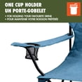 thumbnail image 4 of Ozark Trail Oversize Folding Chair, Weight Capacity 250lbs,Sturdy Steel Frame, Vintage Polyester, Blue Colur, Mesh Cup Holder, Carry Bag Included., 4 of 6