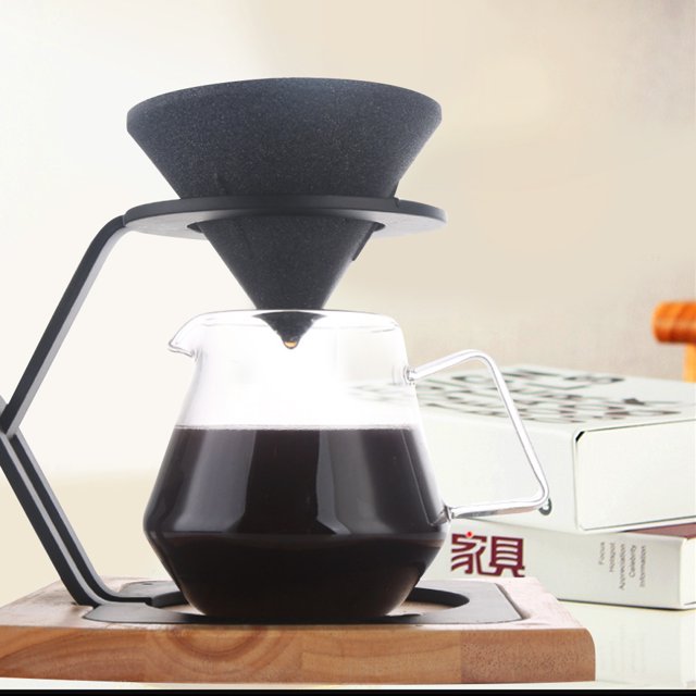 Dekaim Coffee Filter, Cone Shape Non-Porous Coffee Strainer Alumina Ore Tea Filter Coffee Filter Accessories