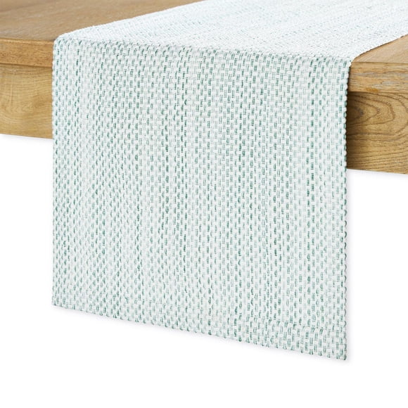 Chemin de table tissé Mainstays Azye, 35,56 l x 182,88 L, vert, 1 pièce