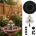 thumbnail image 1 of weibbin 3 Tier Solar Powered Hanging Bird Bath for Garden, Cascading Water Feeder with Pump, 1 of 6